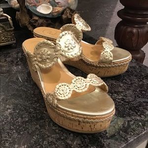 Jack Rogers Leigh Double-Strap Wedge Sandals sz6.5